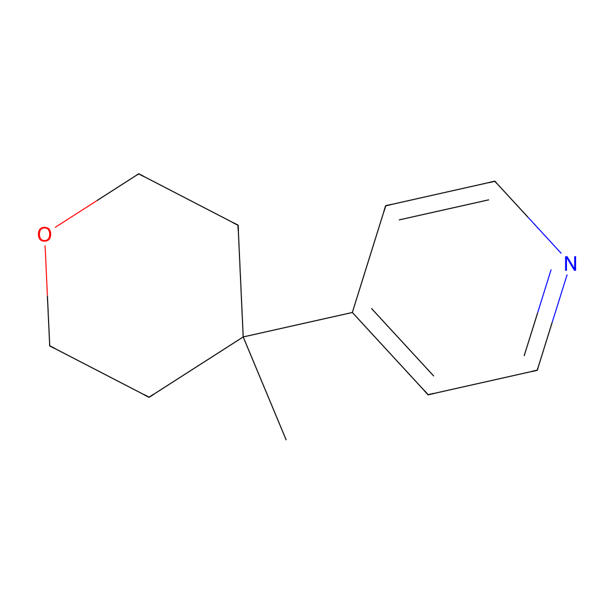 4-(4-Methyl-tetrahydro-pyran-4-yl)-pyridine molecular structure, CAS 28538-93-4