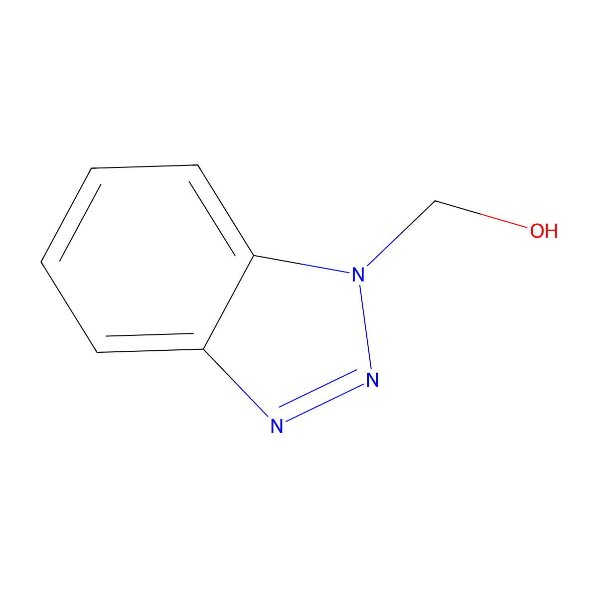1H-Benzotriazole-1-methanol molecular structure, CAS 28539-02-8