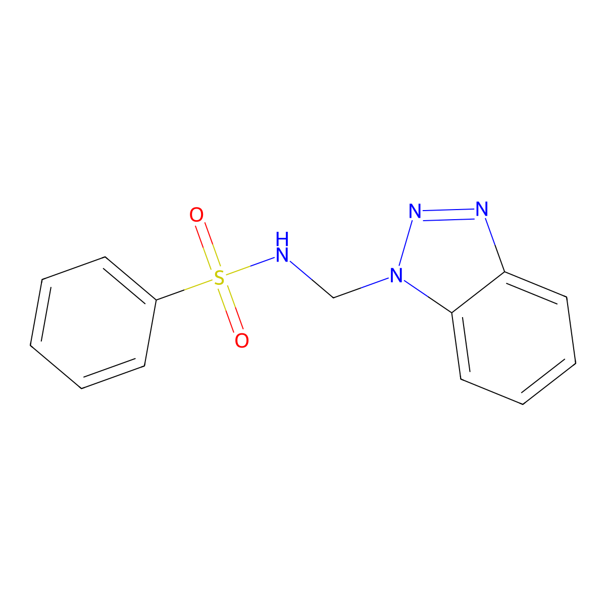 N-(1H-1,2,3-Benzotriazol-1-ylmethyl)benzenesulfonamide molecular structure, CAS 28539-12-0