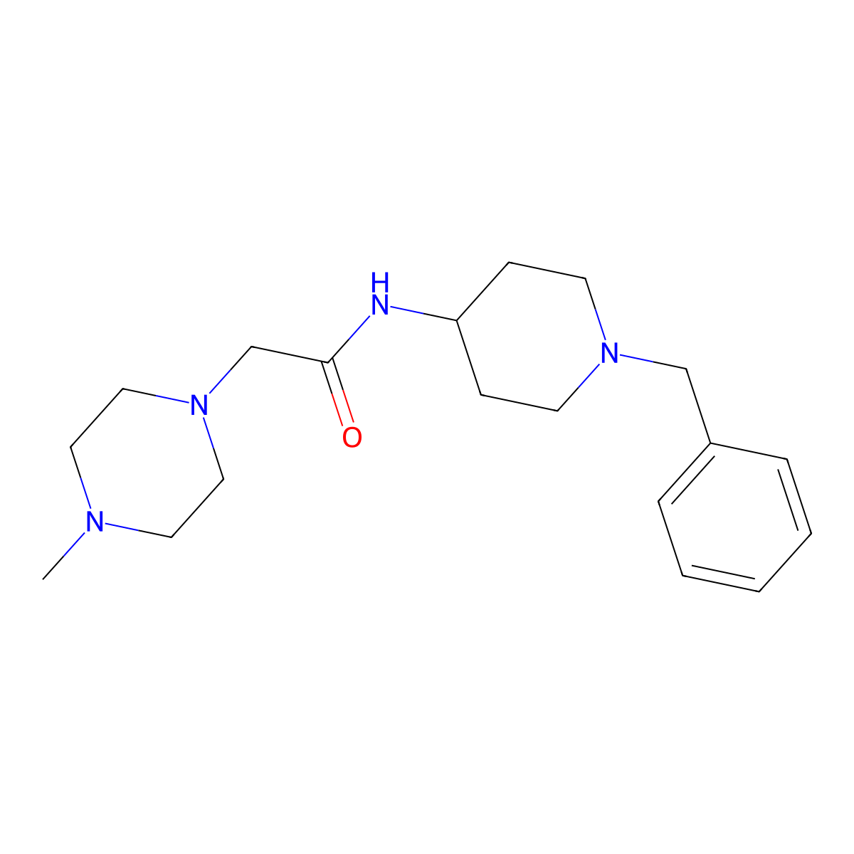 N-(1-Benzylpiperidin-4-YL)-2-(4-methylpiperazin-1-YL)acetamide molecular structure, CAS 2854069-12-6