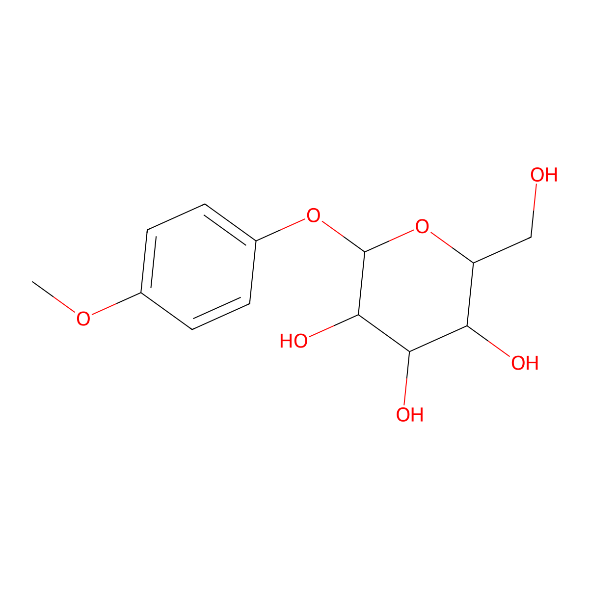 4-Methoxyphenyl alpha-D-mannopyranoside molecular structure, CAS 28541-75-5