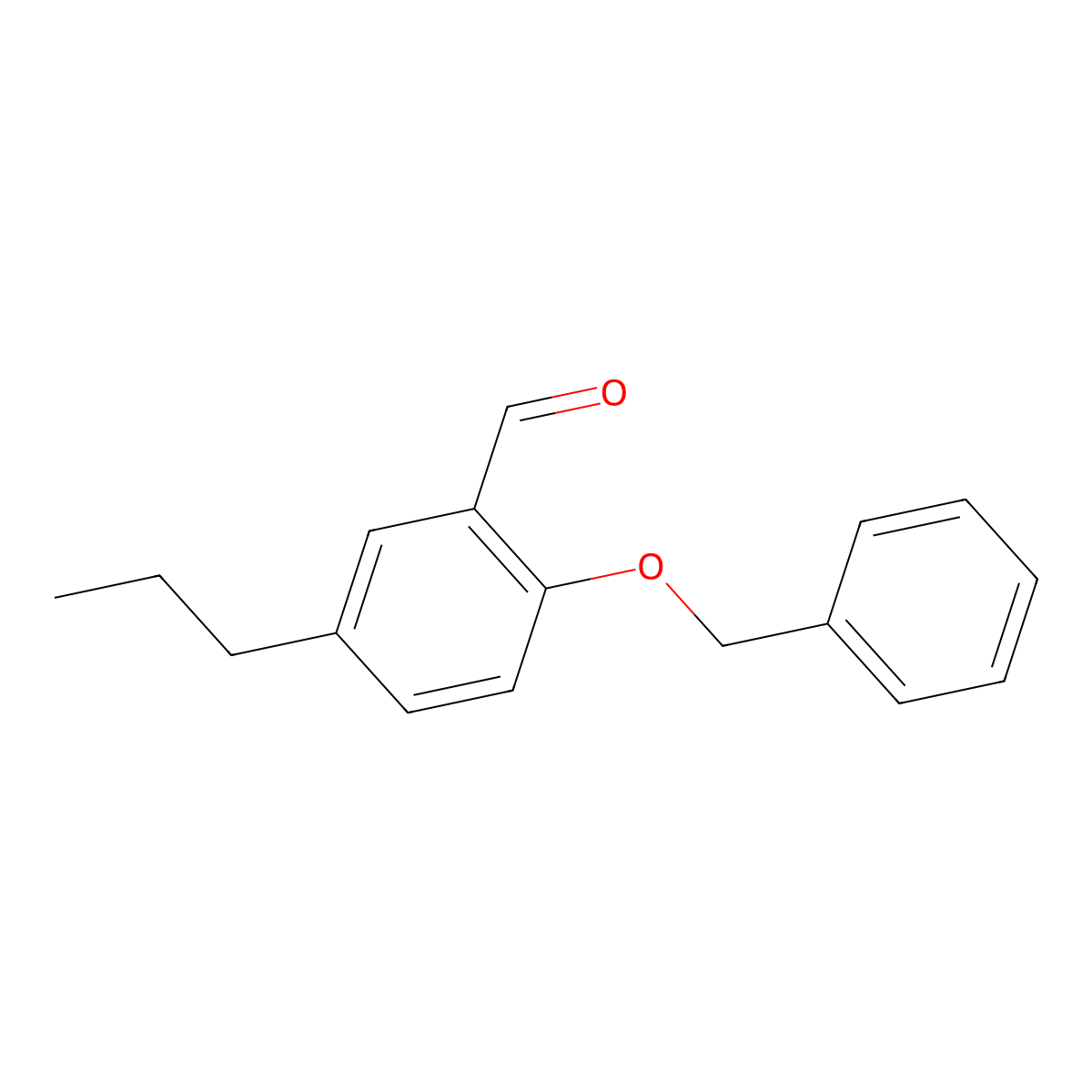 2-(Benzyloxy)-5-propylbenzaldehyde molecular structure, CAS 2854357-07-4