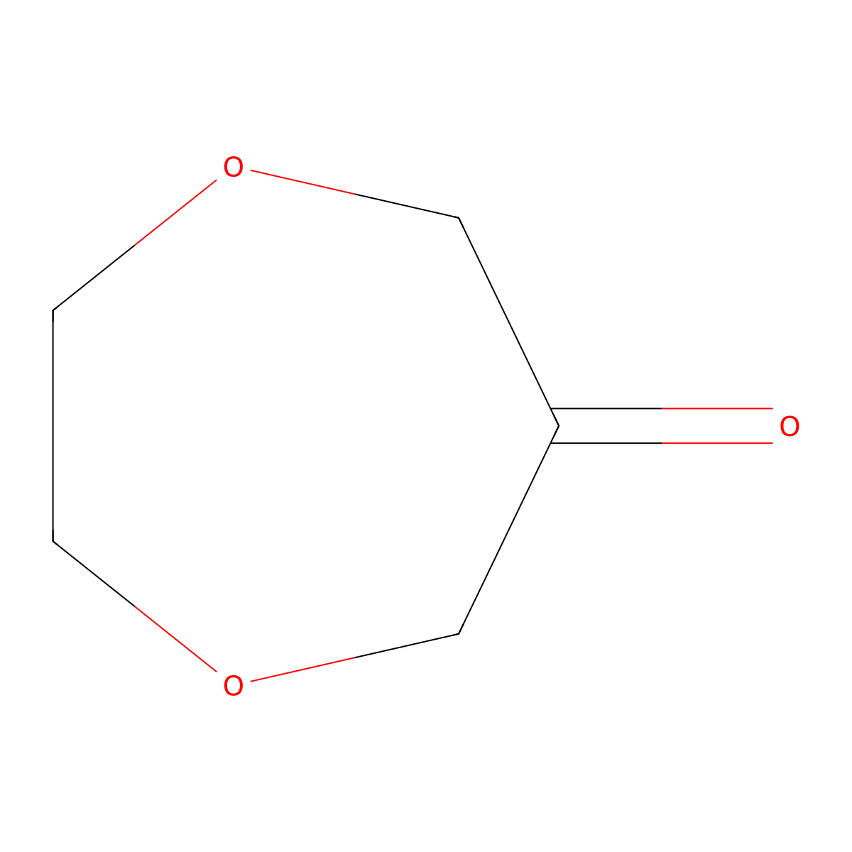 1,4-Dioxepan-6-one molecular structure, CAS 28544-93-6