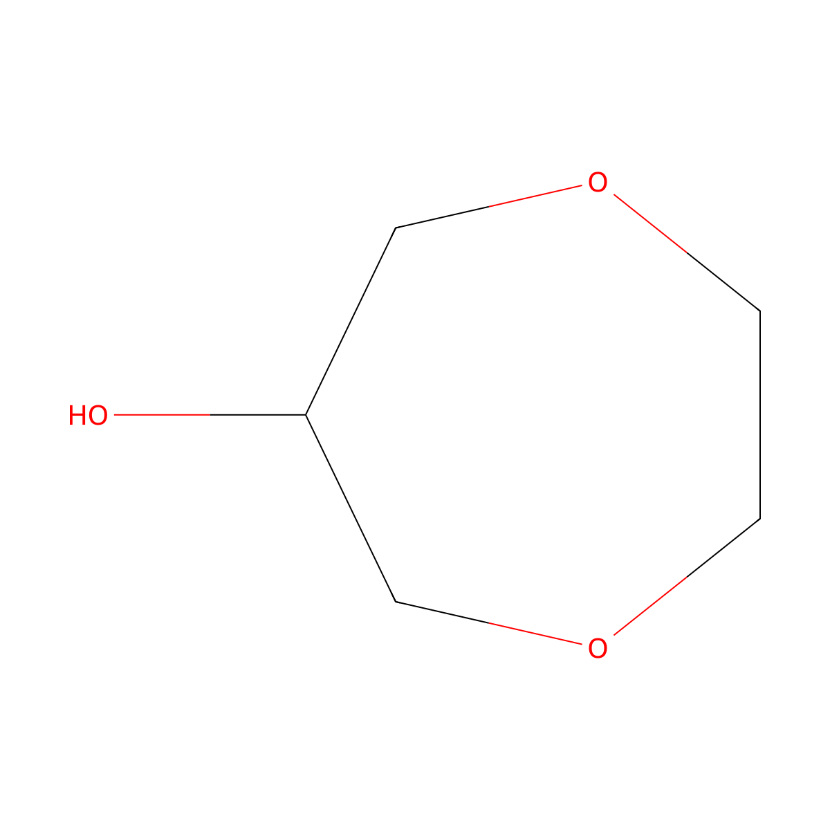 1,4-Dioxepan-6-ol molecular structure, CAS 28544-95-8