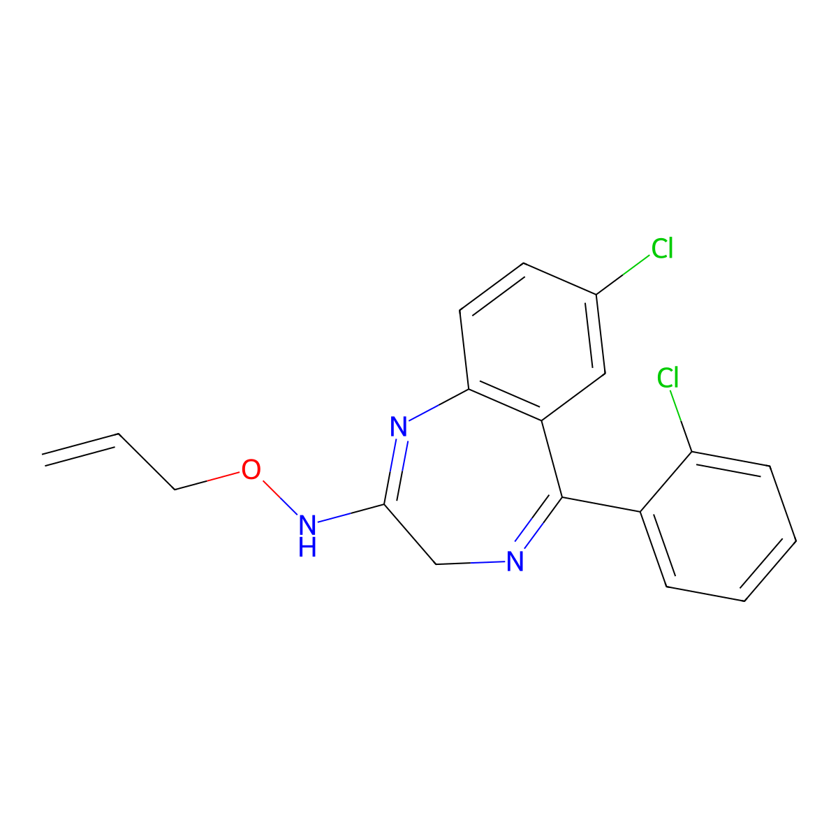 Uldazepam molecular structure, CAS 28546-58-9