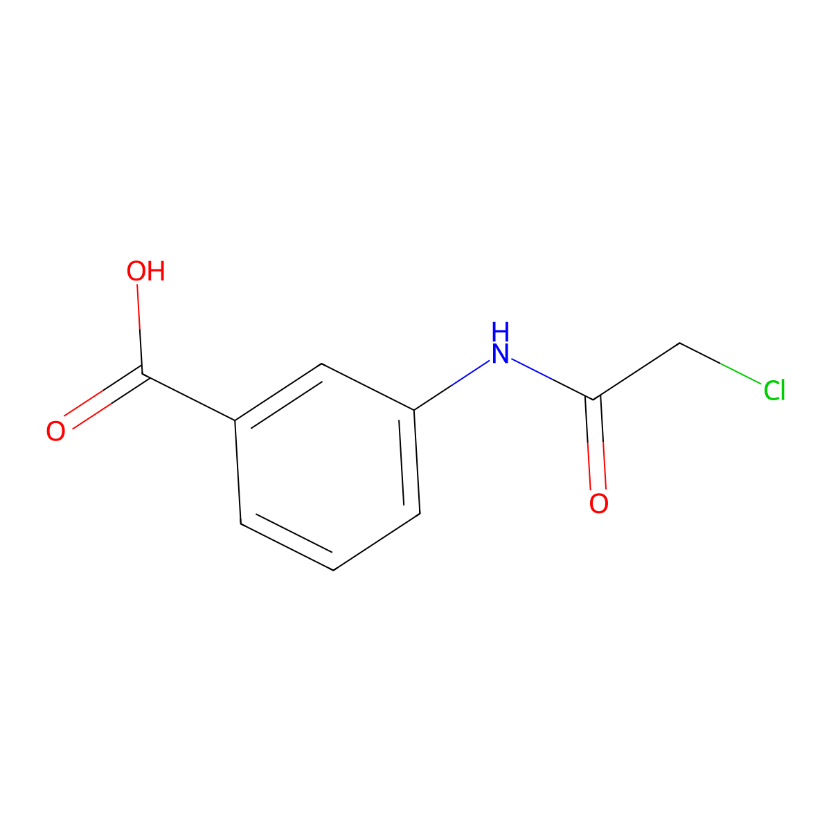 3-(2-Chloroacetamido)benzoic acid molecular structure, CAS 28547-08-2
