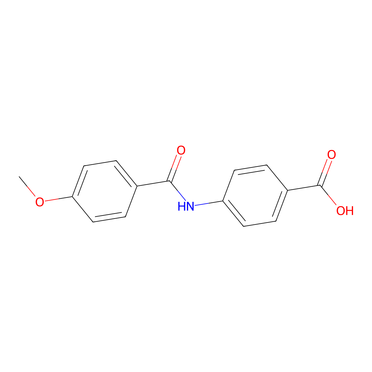 4-[(4-Methoxybenzoyl)amino]benzoic acid molecular structure, CAS 28547-12-8