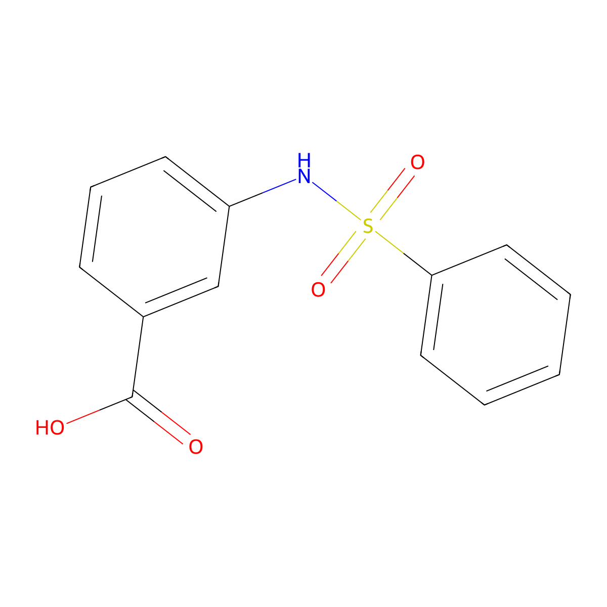 3-Benzenesulfonamidobenzoic acid molecular structure, CAS 28547-15-1
