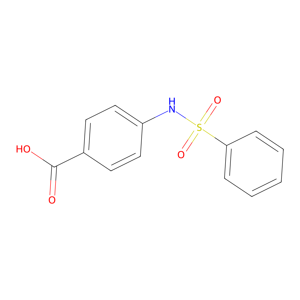 4-Benzenesulfonamidobenzoic acid molecular structure, CAS 28547-16-2