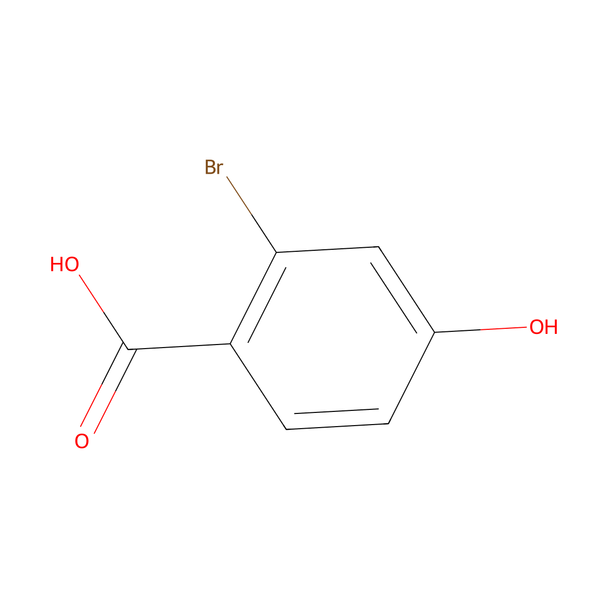 2-Bromo-4-hydroxybenzoic acid molecular structure, CAS 28547-28-6