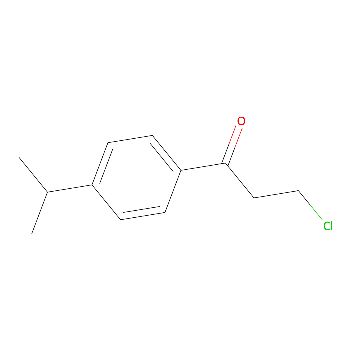 3-Chloro-1-[4-(1-methylethyl)phenyl]-1-propanone molecular structure, CAS 28547-32-2