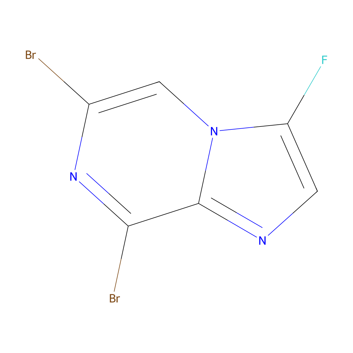 6,8-Dibromo-3-fluoro-imidazo[1,2-A]pyrazine molecular structure, CAS 2855165-61-4