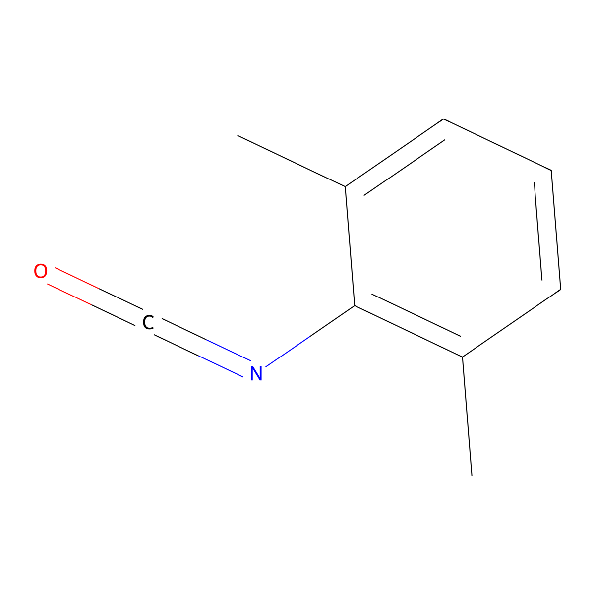2,6-Xylyl isocyanate molecular structure, CAS 28556-81-2