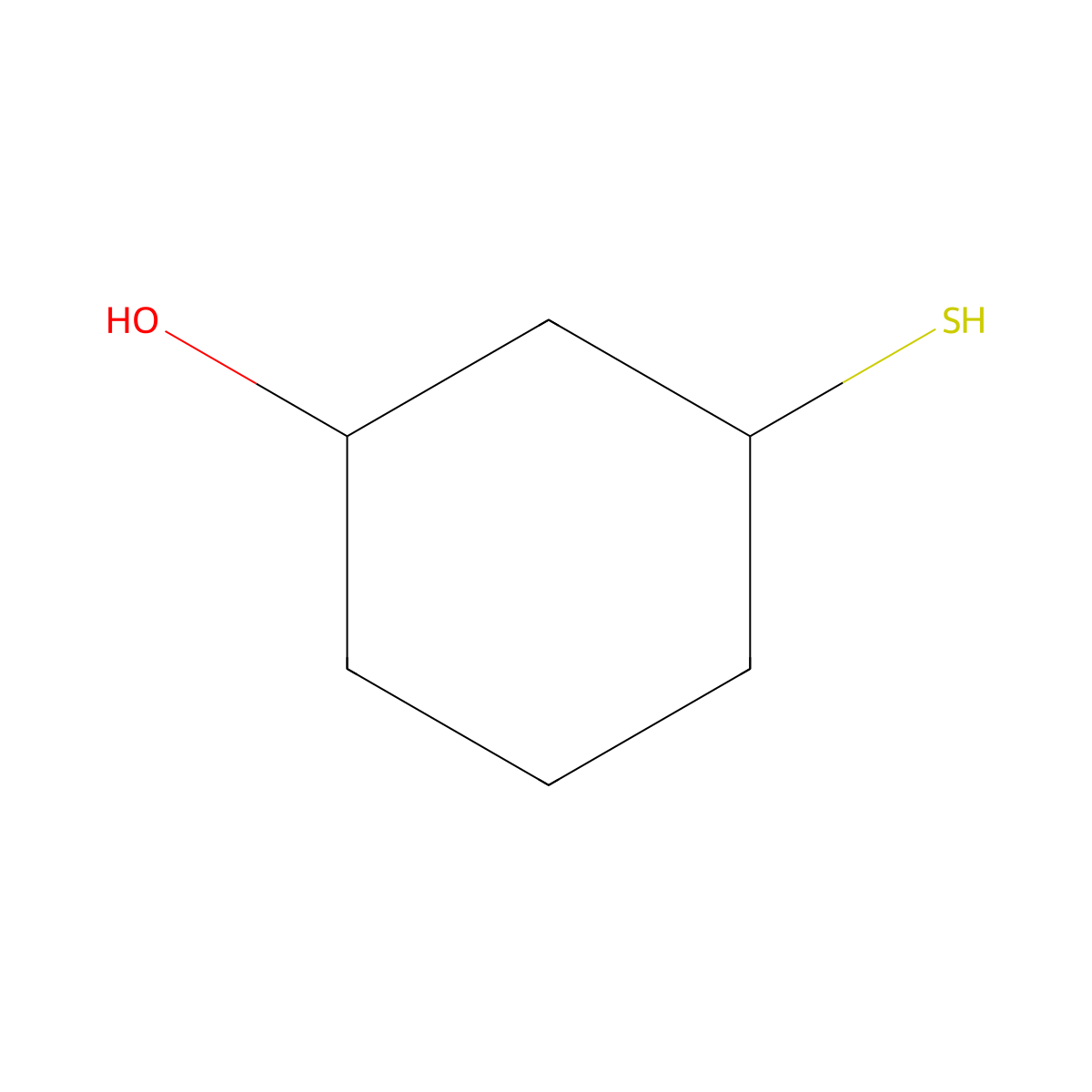 3-Sulfanylcyclohexan-1-ol molecular structure, CAS 285566-40-7