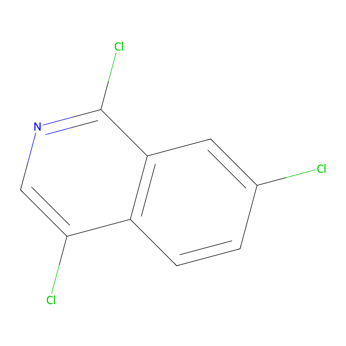 1,4,7-Trichloroisoquinoline molecular structure, CAS 285570-21-0