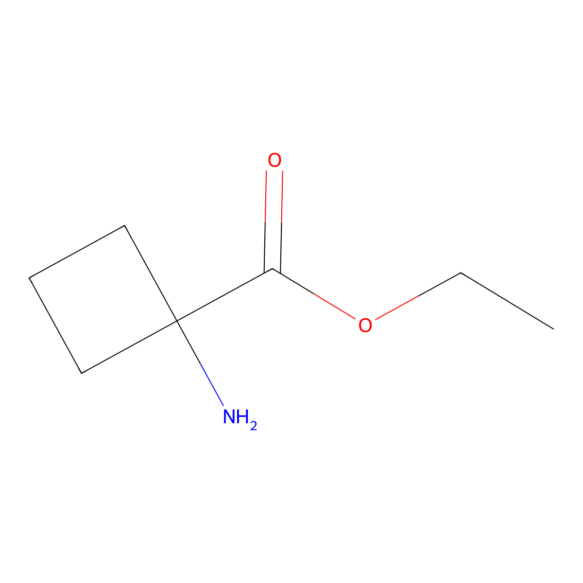 1-Amino-cyclobutanecarboxylic acid ethyl ester molecular structure, CAS 285570-26-5