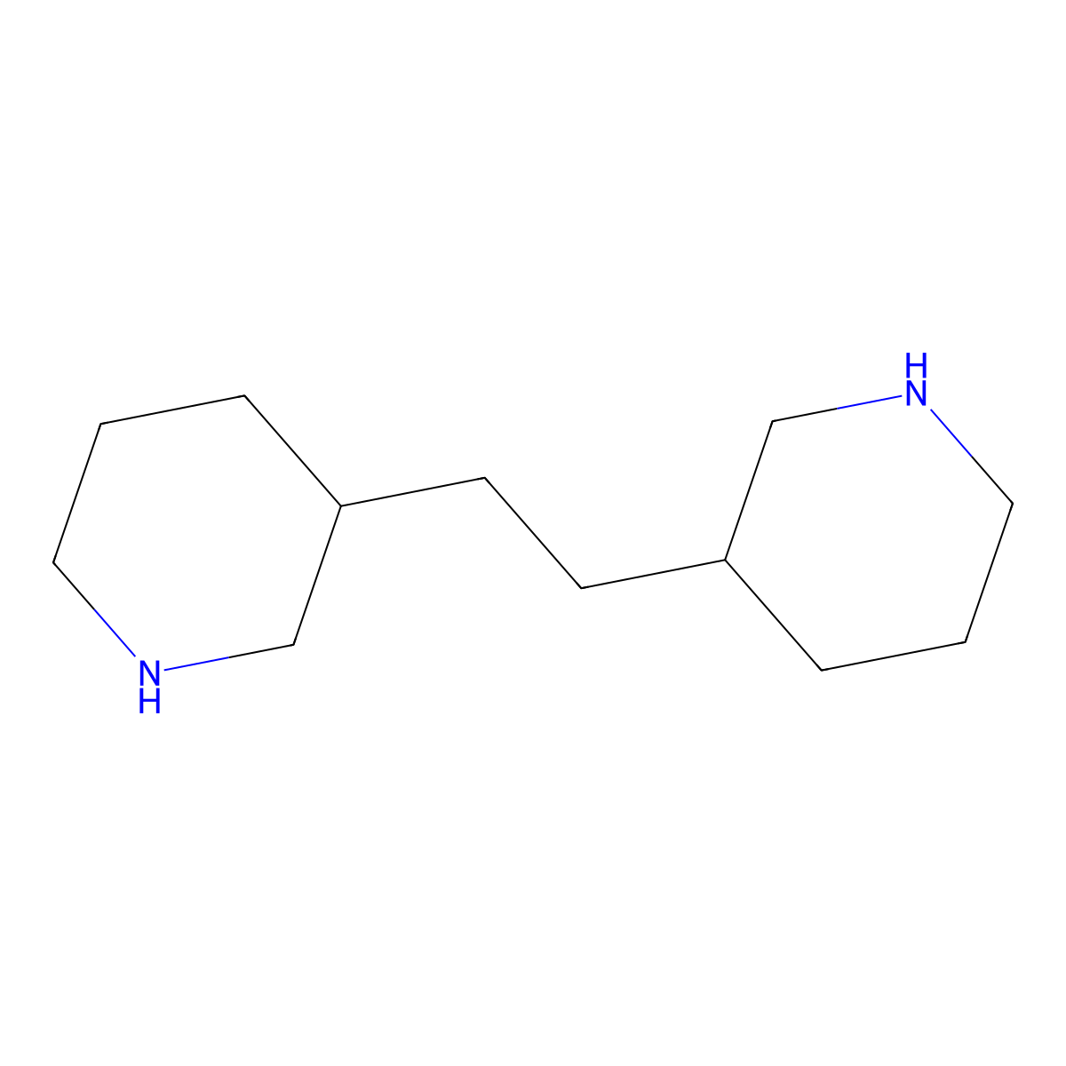 3-[2-(Piperidin-3-yl)ethyl]piperidine molecular structure, CAS 28558-52-3