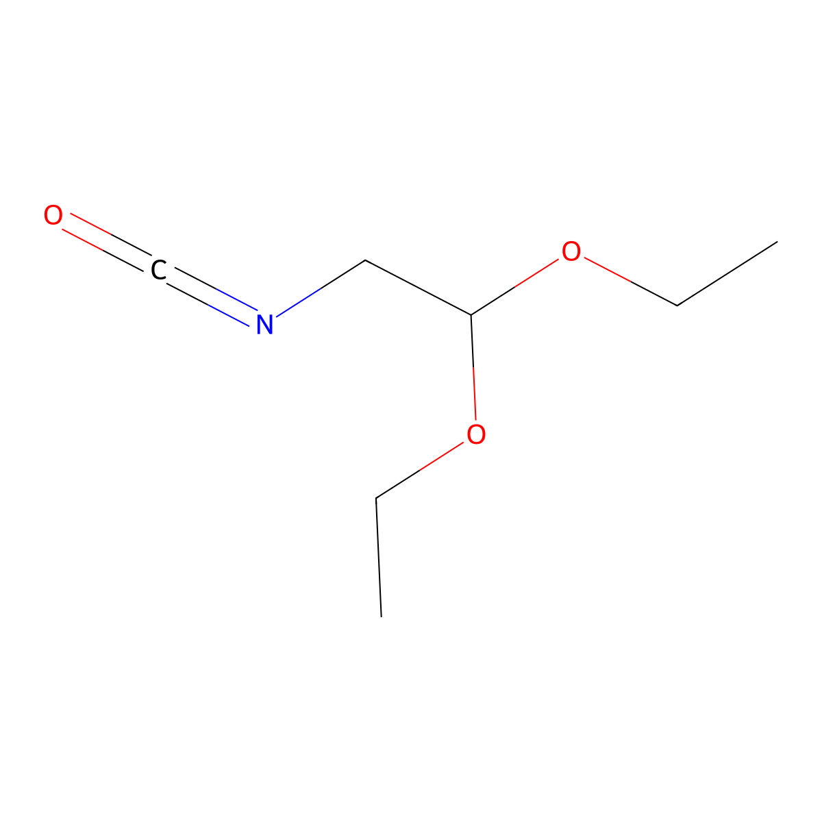 1,1-Diethoxy-2-isocyanatoethane molecular structure, CAS 28558-91-0