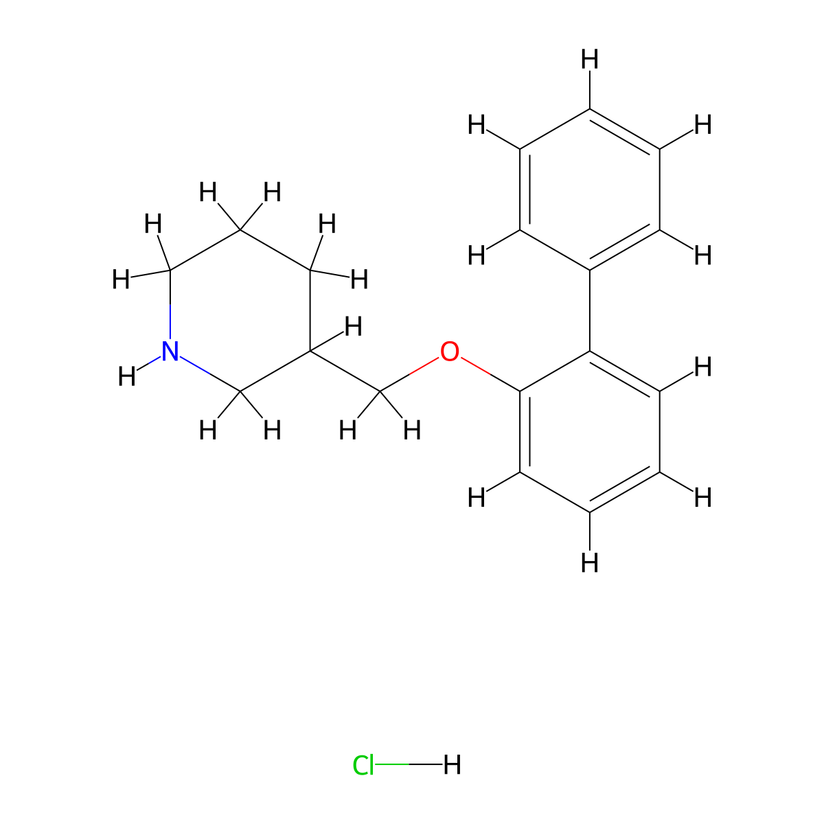 3-[([1,1'-Biphenyl]-2-yloxy)methyl]piperidine hydrochloride molecular structure, CAS 28559-37-7