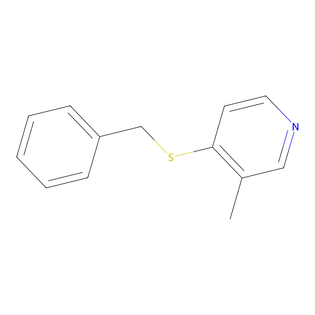 4-(Benzylthio)-3-methylpyridine molecular structure, CAS 2855941-76-1