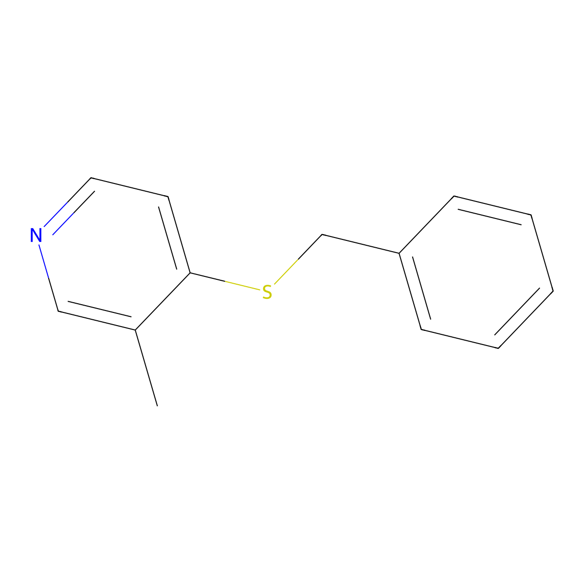 4-(Benzylthio)-3-methylpyridine molecular structure, CAS 2855941-76-1
