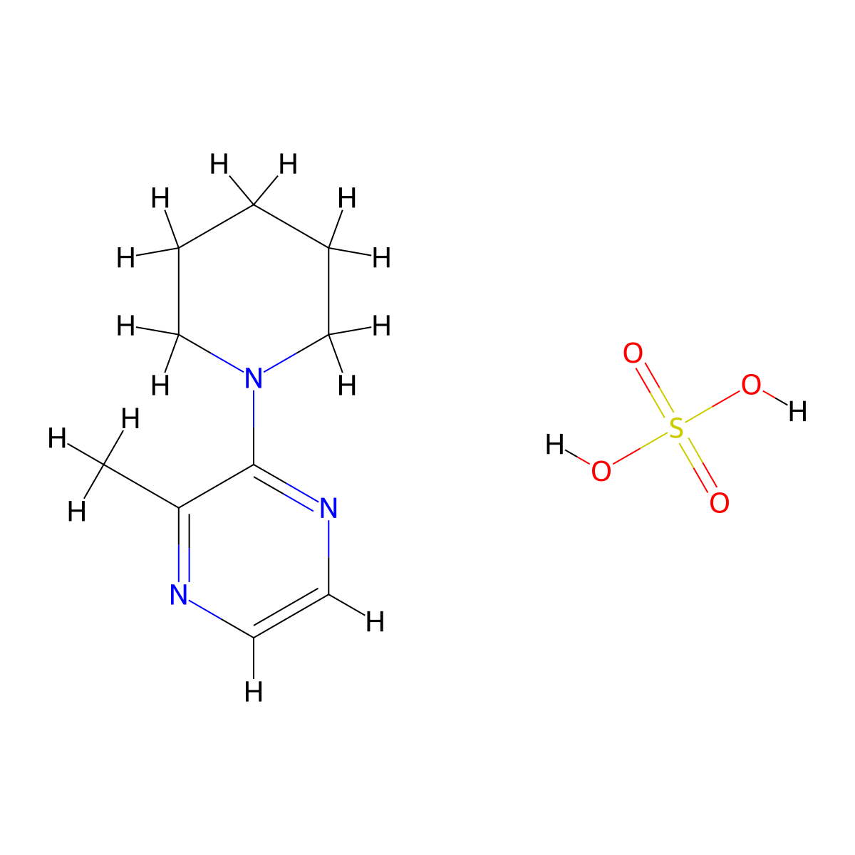 Modaline Sulfate molecular structure, CAS 2856-75-9