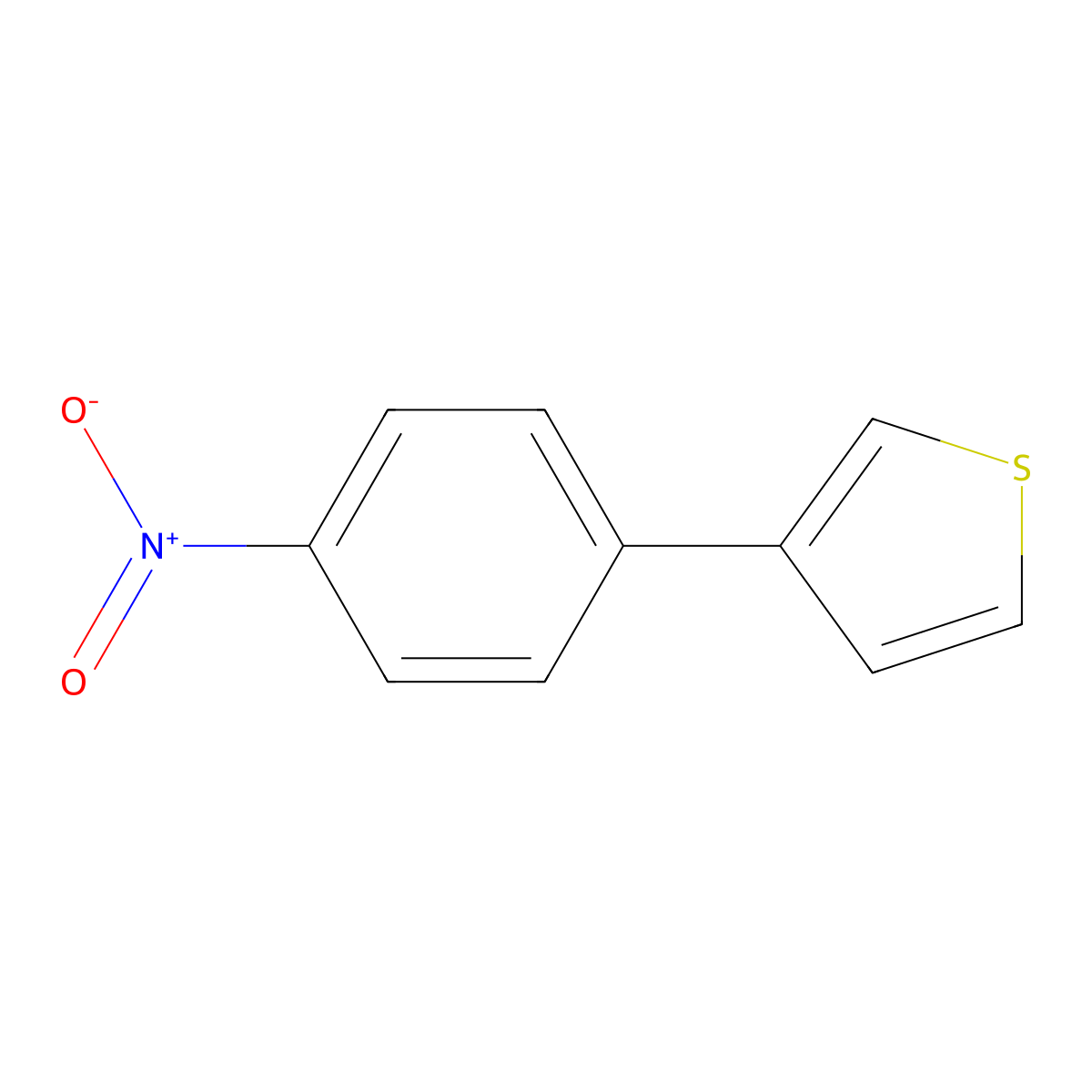 3-(4-Nitrophenyl)thiophene molecular structure, CAS 28560-79-4