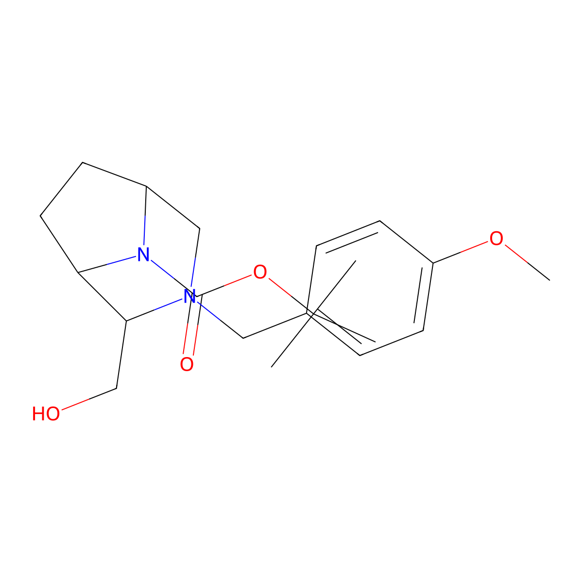 tert-Butyl (1S,2S,5R)-2-(hydroxymethyl)-3-(4-methoxybenzyl)-3,8-diazabicyclo[3.2.1]octane-8-carboxylate molecular structure, CAS 2856022-52-9
