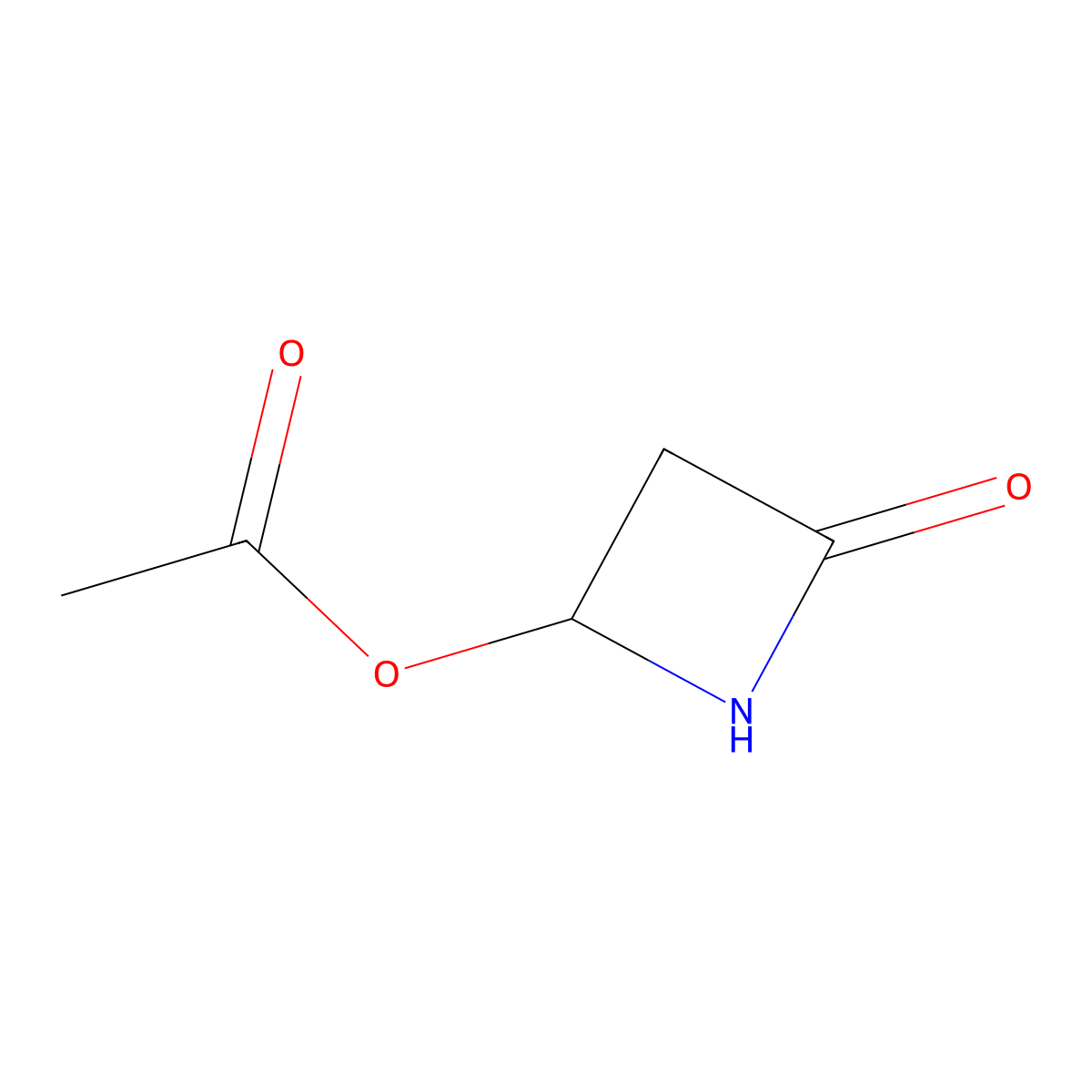 4-Acetoxy-2-azetidinone molecular structure, CAS 28562-53-0