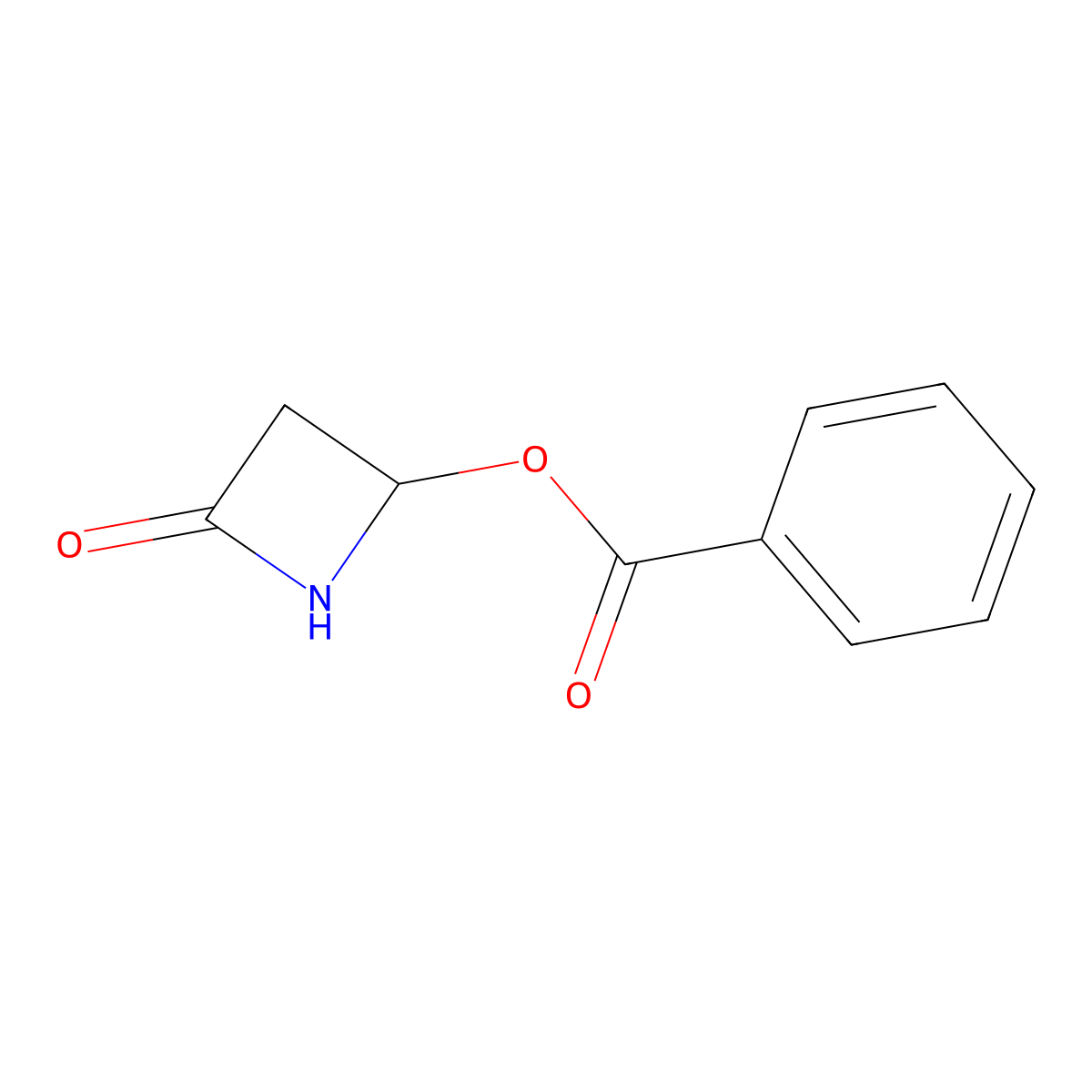 4-Benzoyloxy-2-azetidinone molecular structure, CAS 28562-58-5