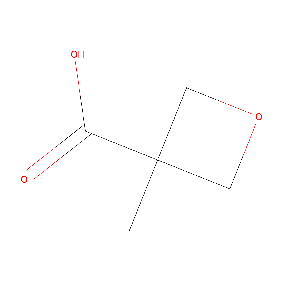 3-Methyl-3-oxetanecarboxylic Acid molecular structure, CAS 28562-68-7
