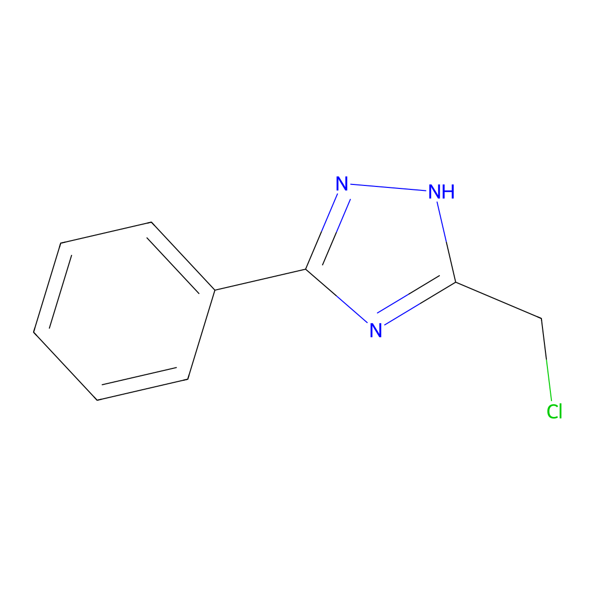 3-(Chloromethyl)-5-phenyl-1H-1,2,4-triazole molecular structure, CAS 28563-75-9