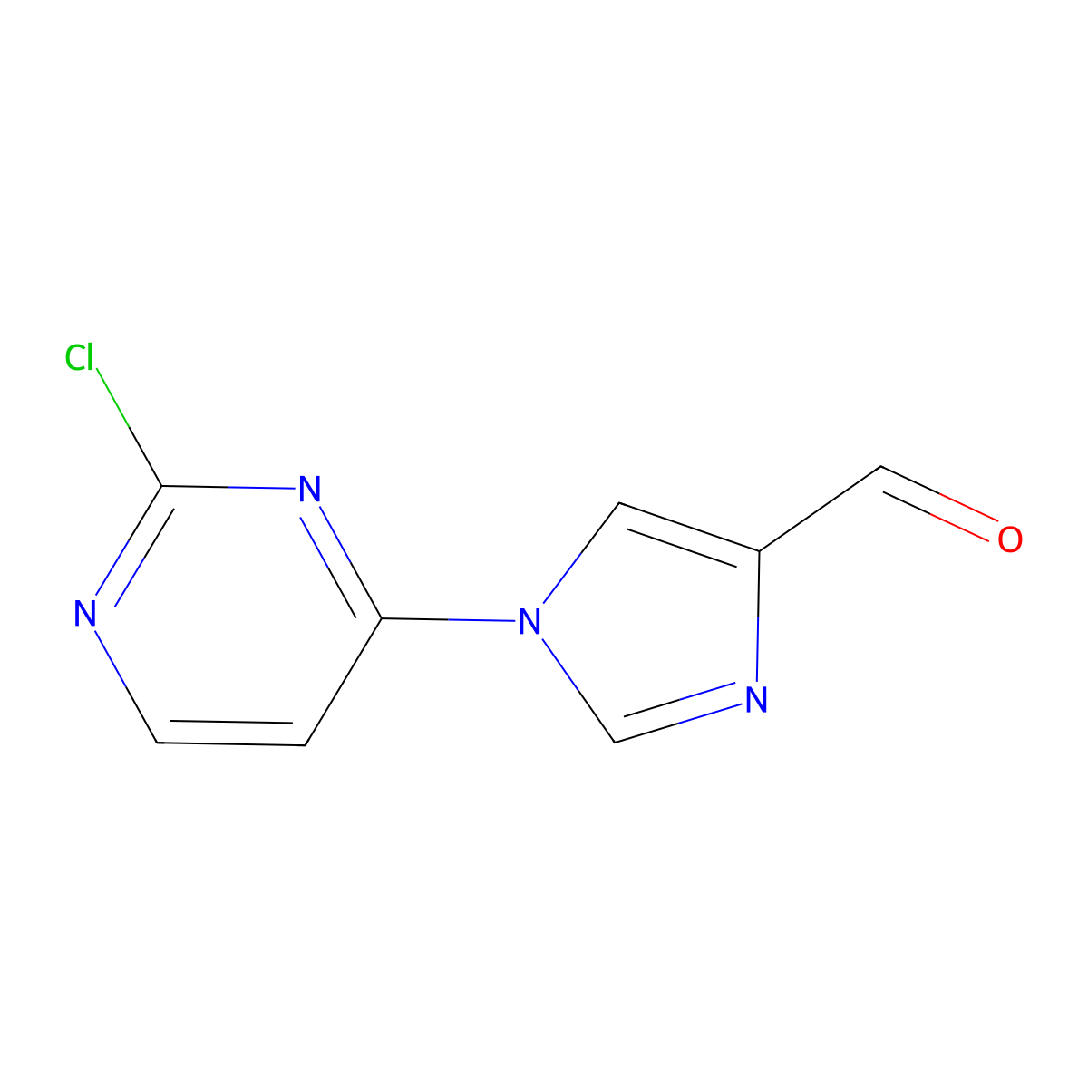 1-(2-Chloropyrimidin-4-yl)imidazole-4-carbaldehyde molecular structure, CAS 2856374-20-2