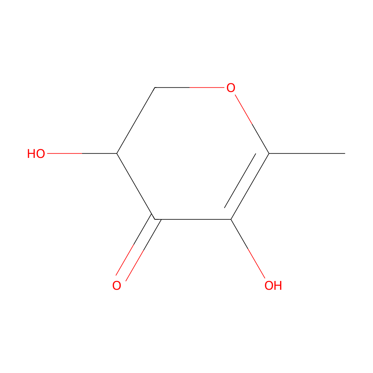 2,3-Dihydro-3,5-dihydroxy-6-methyl-4H-pyran-4-one molecular structure, CAS 28564-83-2