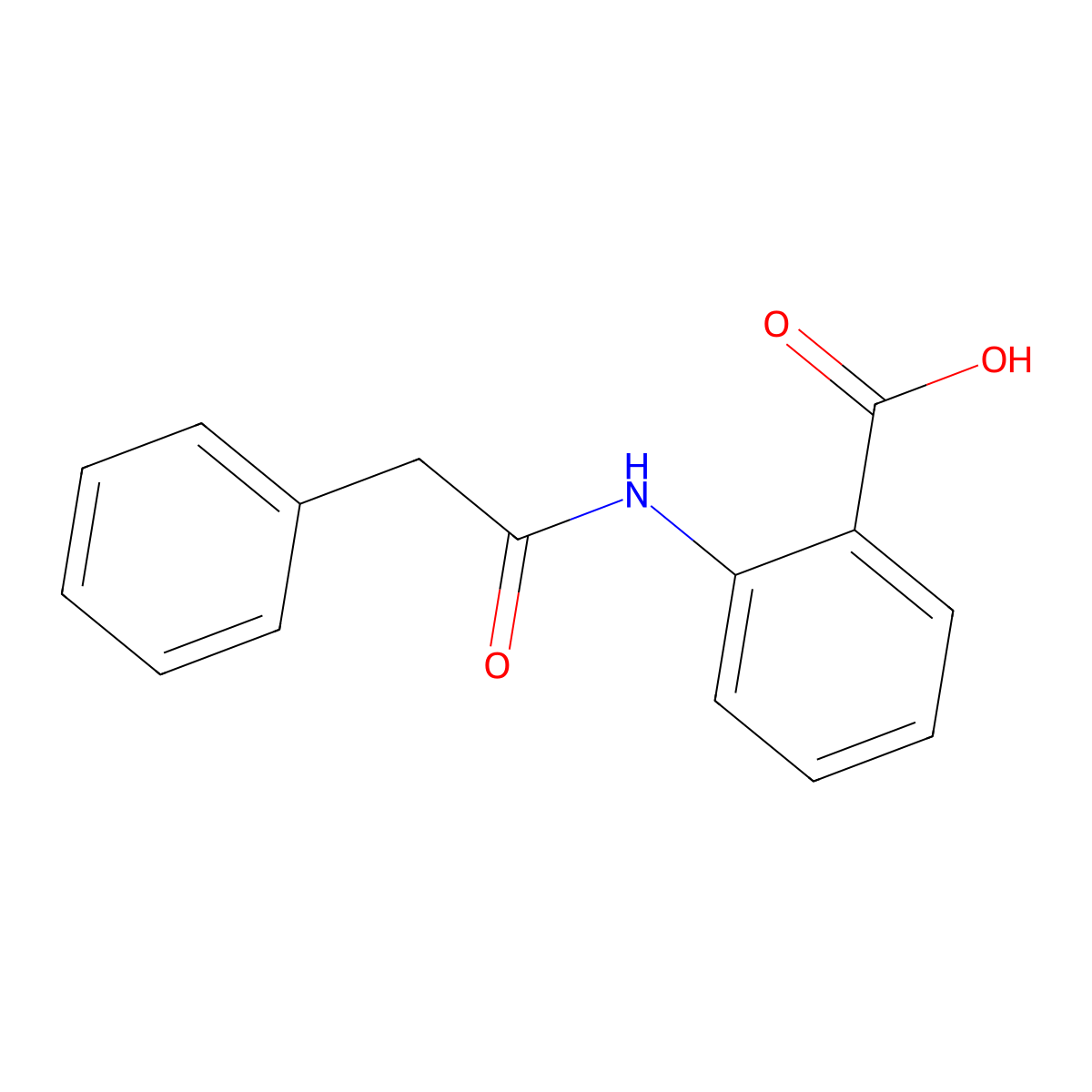 2-(2-Phenylacetamido)benzoic acid molecular structure, CAS 28565-98-2