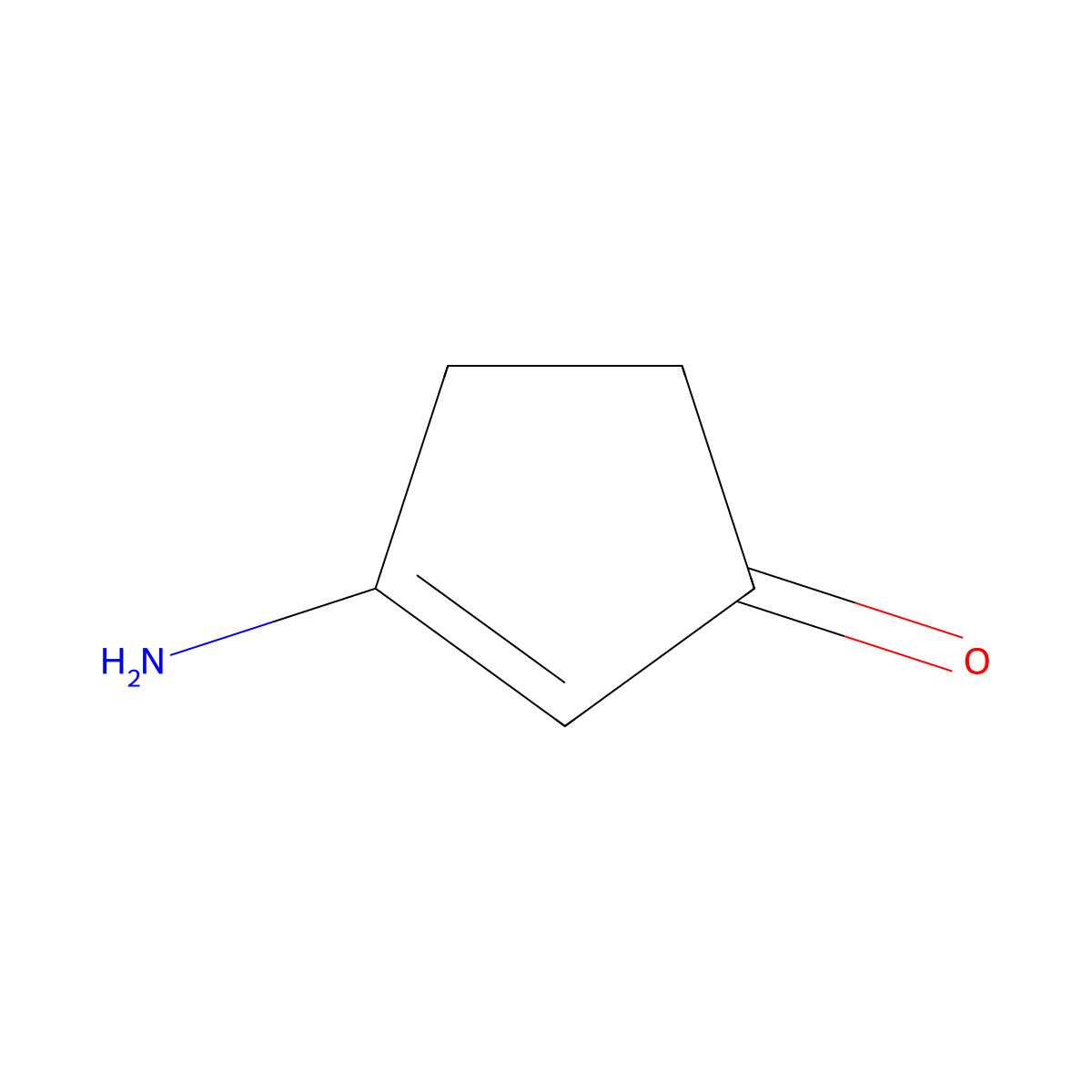 3-Aminocyclopent-2-en-1-one molecular structure, CAS 28566-12-3