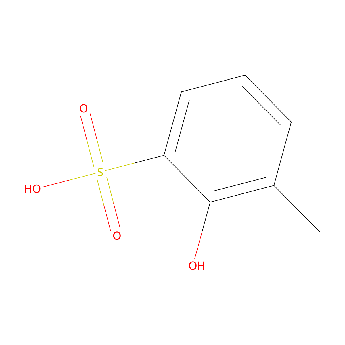 2-Hydroxy-3-methylbenzenesulfonic acid molecular structure, CAS 28571-78-0