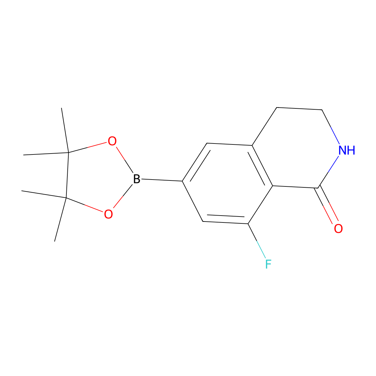8-Fluoro-6-(4,4,5,5-tetramethyl-1,3,2-dioxaborolan-2-yl)-3,4-dihydroisoquinolin-1(2H)-one molecular structure, CAS 2857813-83-1