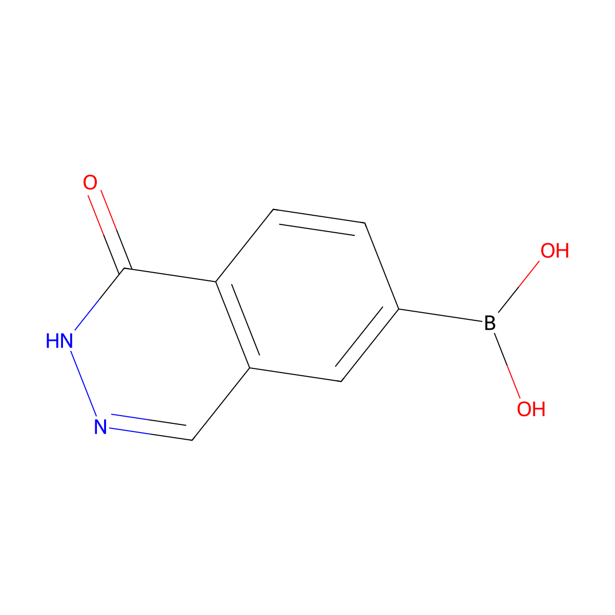 (1-Oxo-1,2-dihydrophthalazin-6-yl)boronic acid molecular structure, CAS 2857815-53-1
