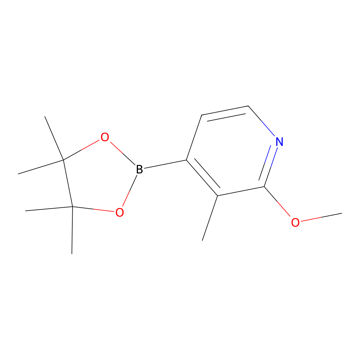 2-Methoxy-3-methyl-4-(4,4,5,5-tetramethyl-1,3,2-dioxaborolan-2-yl)pyridine molecular structure, CAS 2857910-03-1