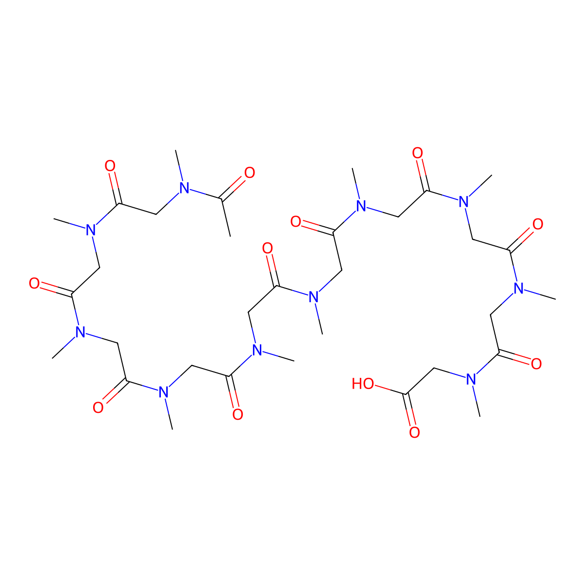 Ac-{Gly(N-me)}-Sar-Sar-Sar-Sar-Sar-Sar-Sar-Sar-Sar molecular structure, CAS 2857963-60-9