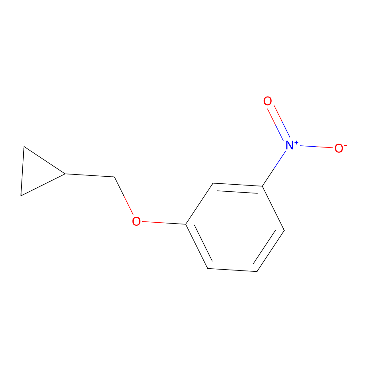 1-(Cyclopropylmethoxy)-3-nitro-benzene molecular structure, CAS 28583-82-6