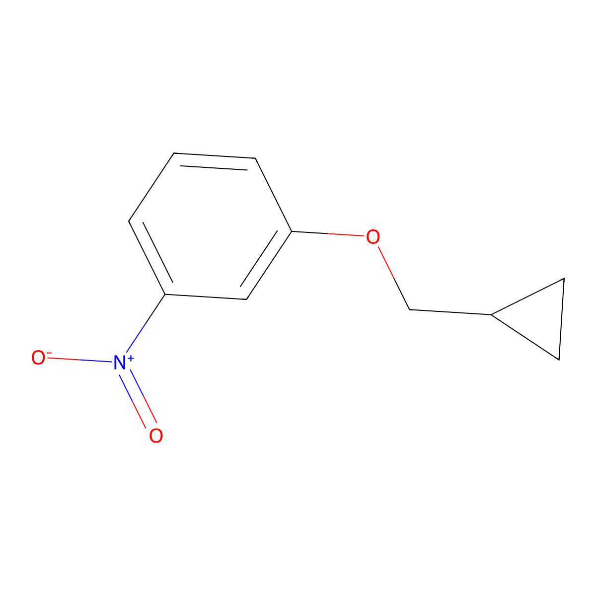 1-(Cyclopropylmethoxy)-3-nitro-benzene molecular structure, CAS 28583-82-6
