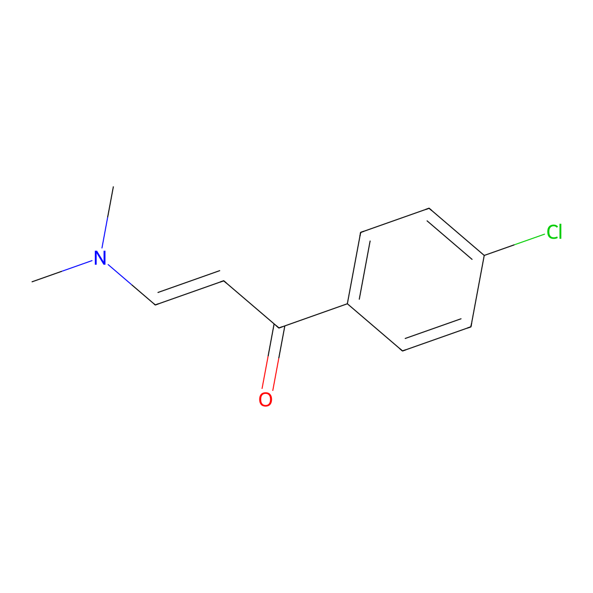 1-(4-Chlorophenyl)-3-(dimethylamino)prop-2-en-1-one molecular structure, CAS 28587-05-5