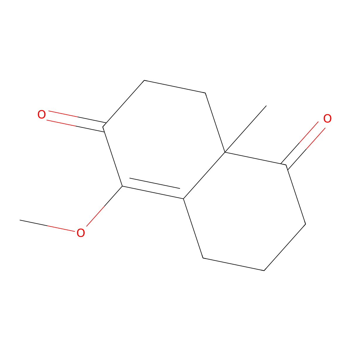 5-Methoxy-8A-methyl-3,4,8,8A-tetrahydro-1,6(2H,7H)-naphthalenedione molecular structure, CAS 28587-24-8