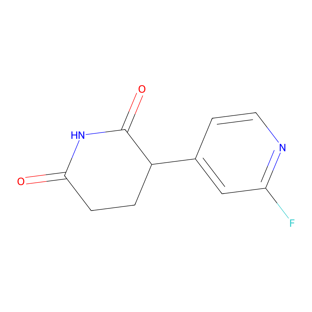 3-(2-Fluoropyridin-4-yl)piperidine-2,6-dione molecular structure, CAS 2858742-04-6