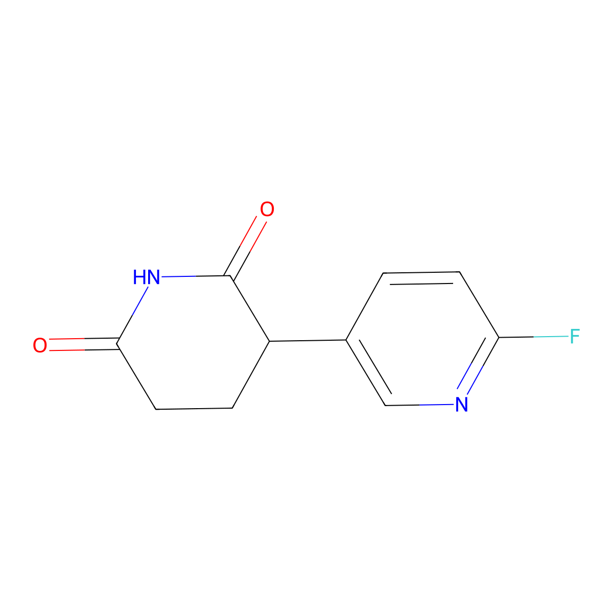 3-(6-Fluoropyridin-3-YL)piperidine-2,6-dione molecular structure, CAS 2858743-82-3