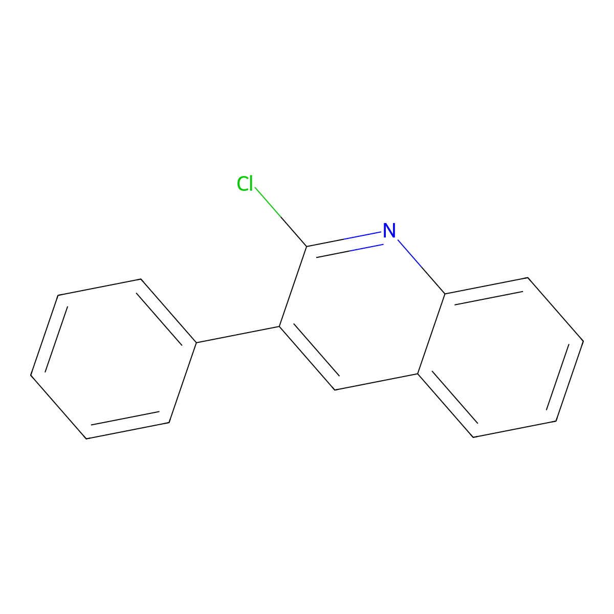 2-Chloro-3-phenylquinoline molecular structure, CAS 2859-30-5