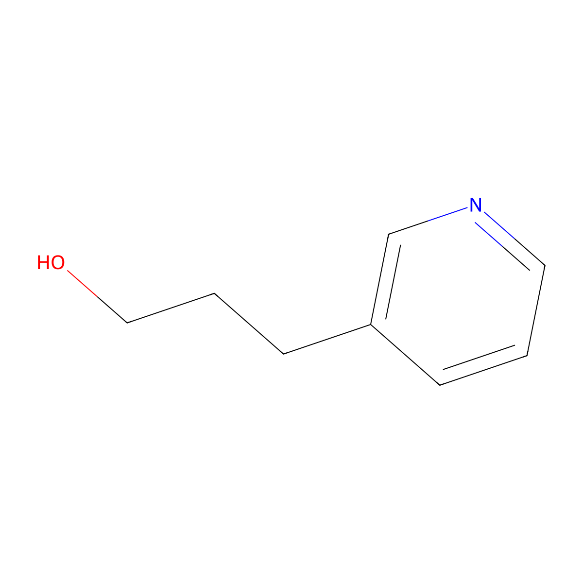 3-Pyridinepropanol molecular structure, CAS 2859-67-8