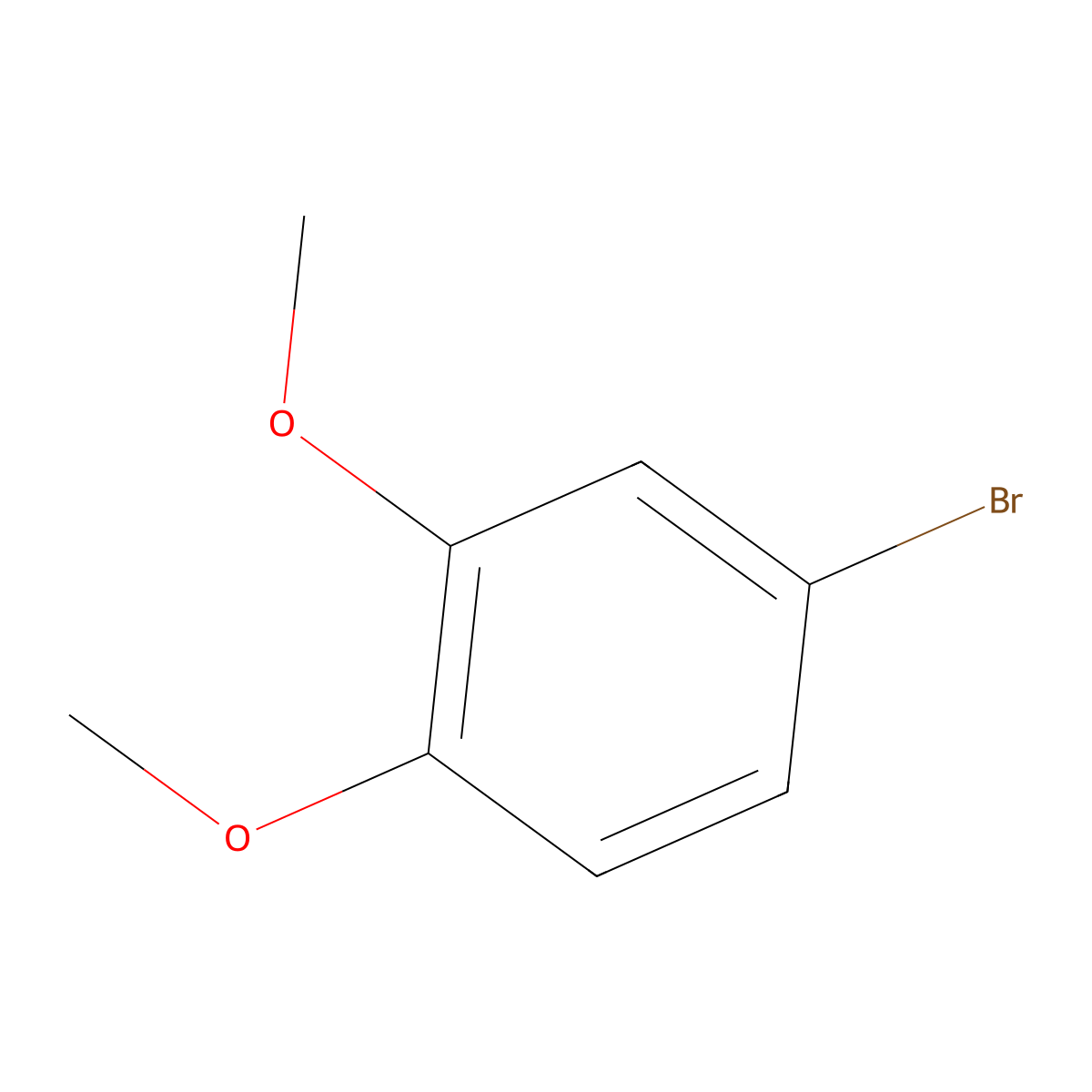 Benzene, 4-bromo-1,2-dimethoxy- molecular structure, CAS 2859-78-1